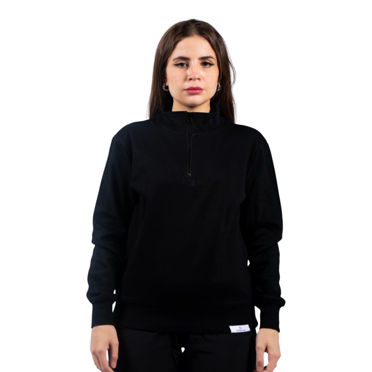QMbital Solid Long Sleeves Sweatshirt