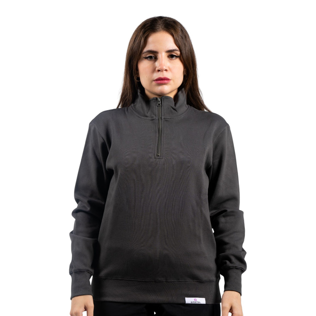 QMbital Solid Long Sleeves Sweatshirt