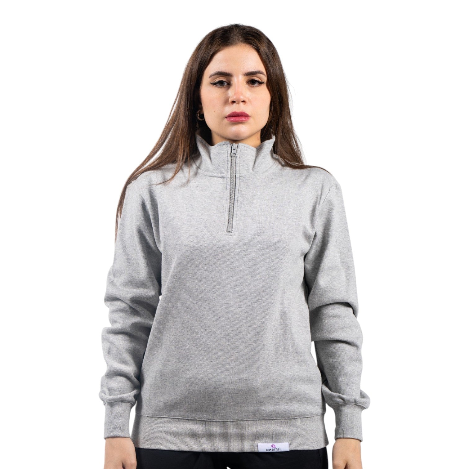 QMbital Solid Long Sleeves Sweatshirt