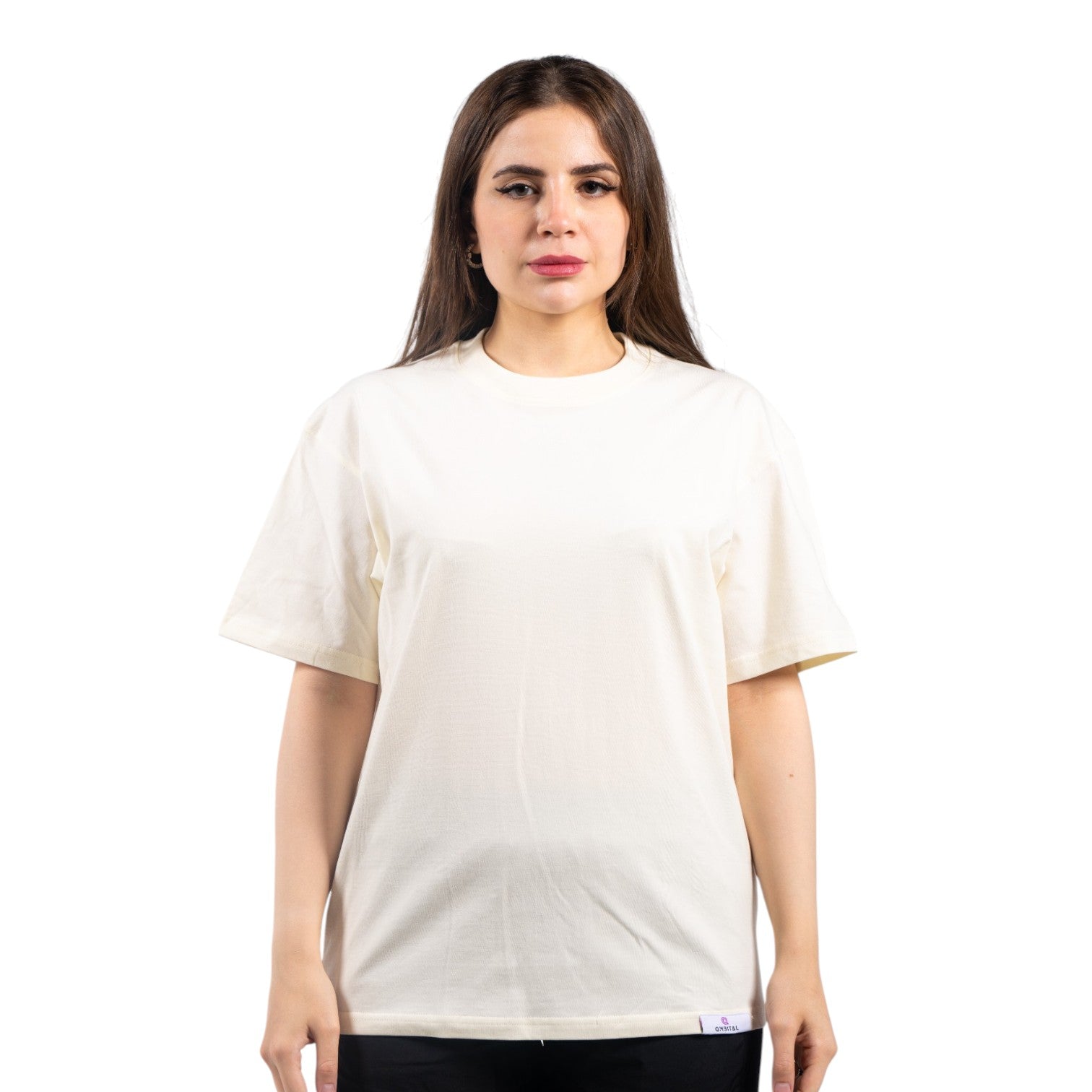 QMbital T-shirt Drop Shoulder Short Sleeve