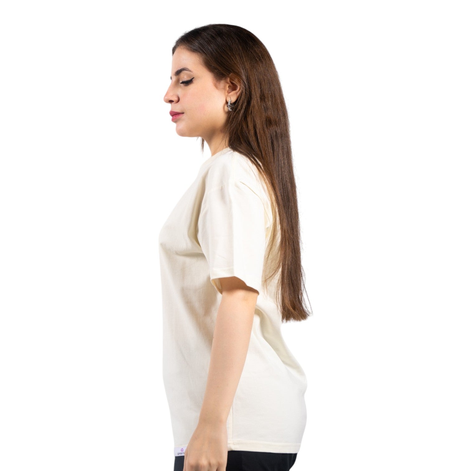 QMbital T-shirt Drop Shoulder Short Sleeve